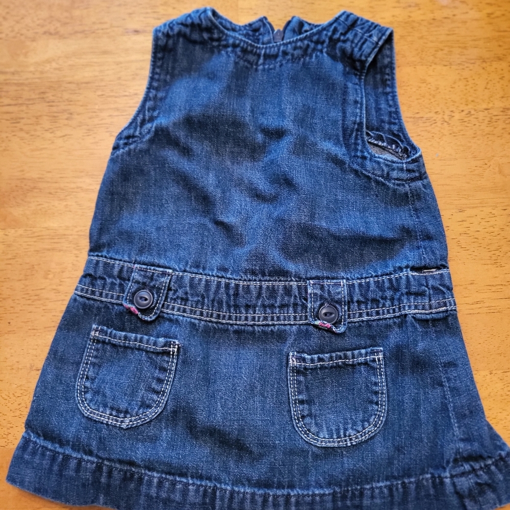 BABYGAP DENIM DRESS INFANT SIZE 12-18 MONTHS